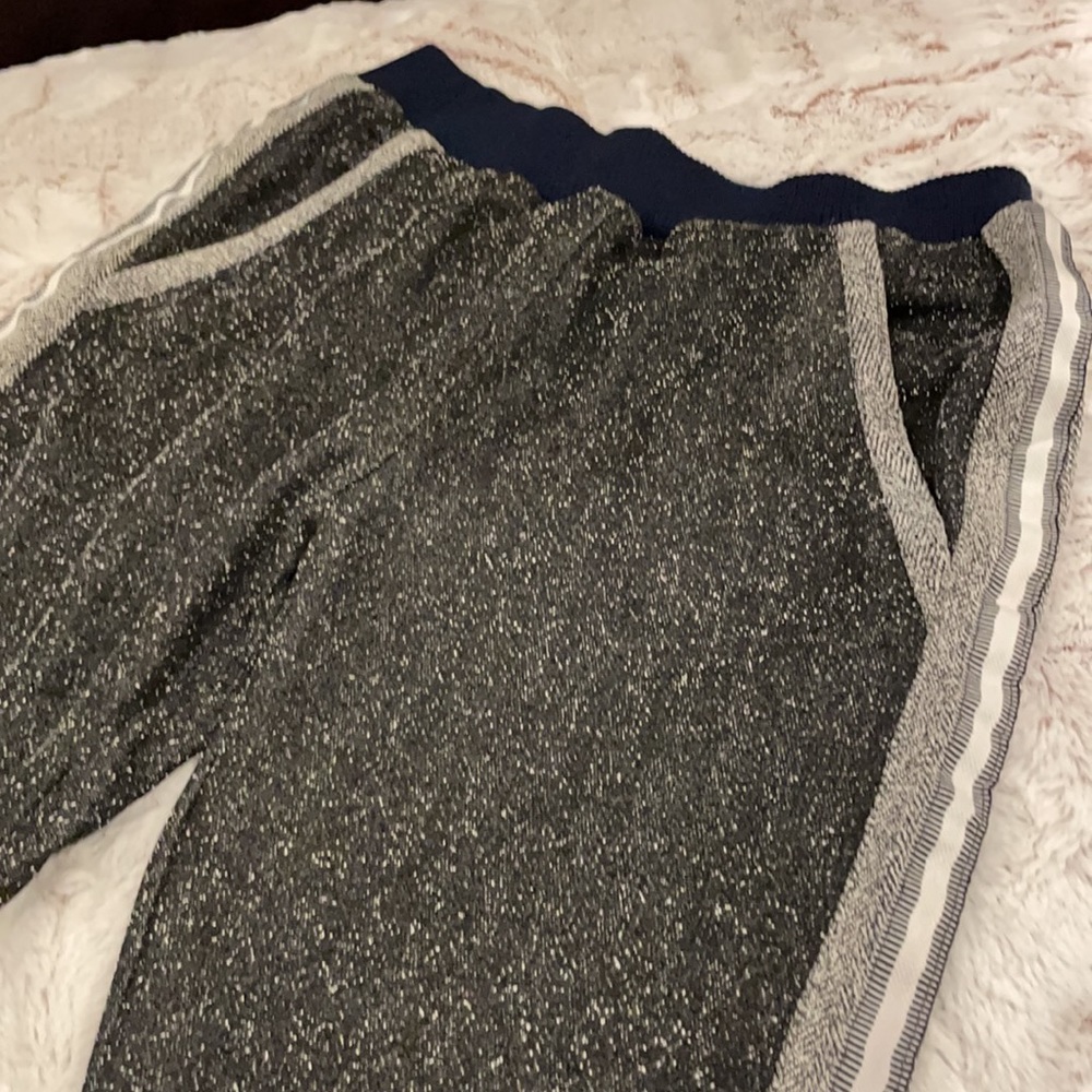 Textured Jogger Pants with Side Stripes